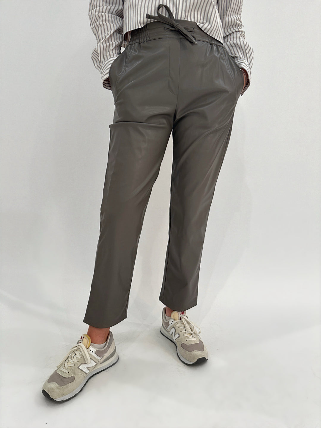 Marella Selva Jersey Trousers in Mud available at Barbara Katz