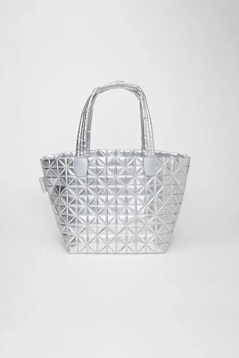 Vee Collective Vee Tote Medium Chrome Metallic available at Barbara Katz