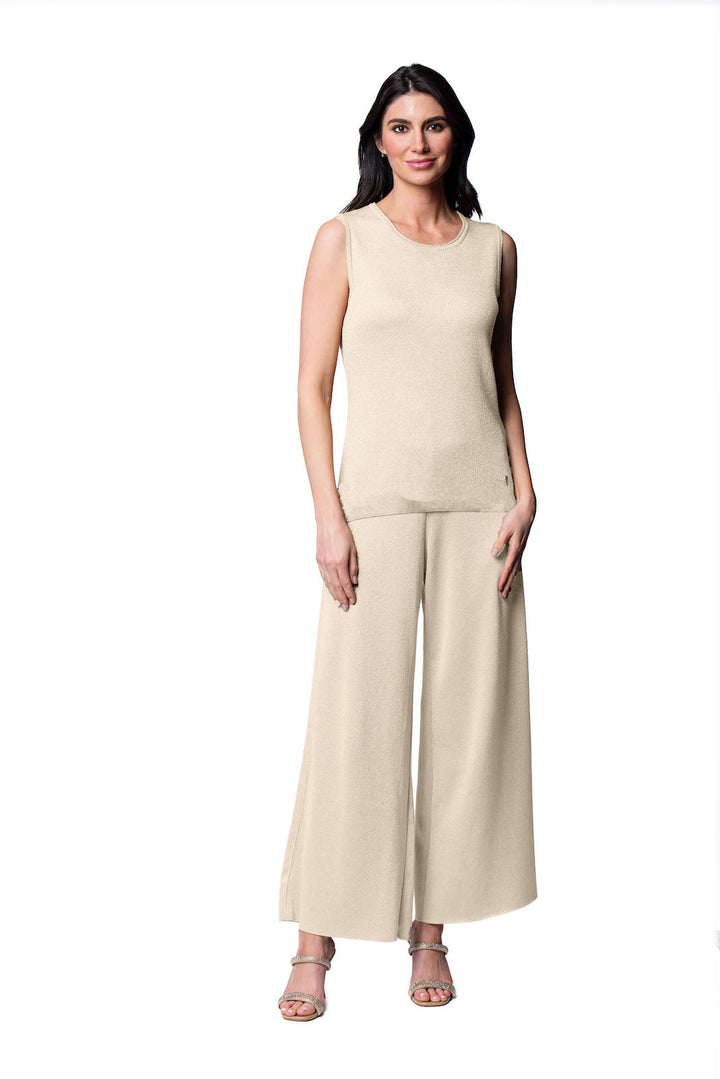 Biana Tessa Tank Top in Gold Beige available at Barbara Katz