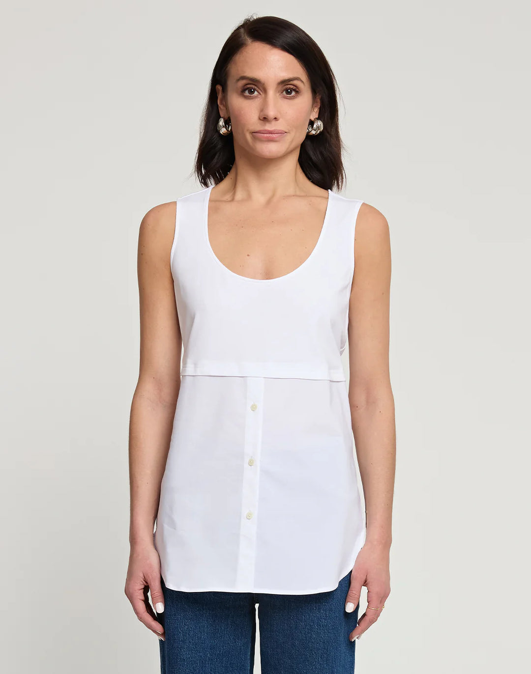 Hinson Wu Claire Sleeveless Foundation Layer - White