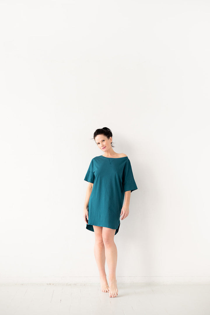 Salua Lingerie Easy Boatneck Nightshirt - Teal