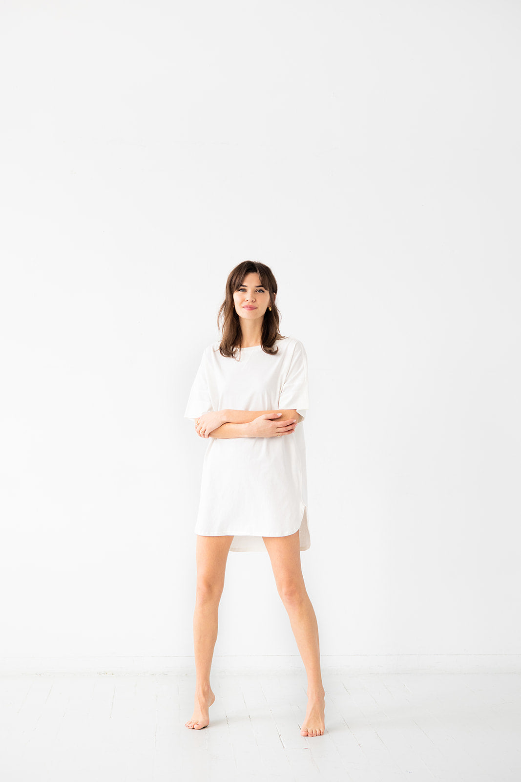 Salua Lingerie Easy Boatneck Nightshirt - White