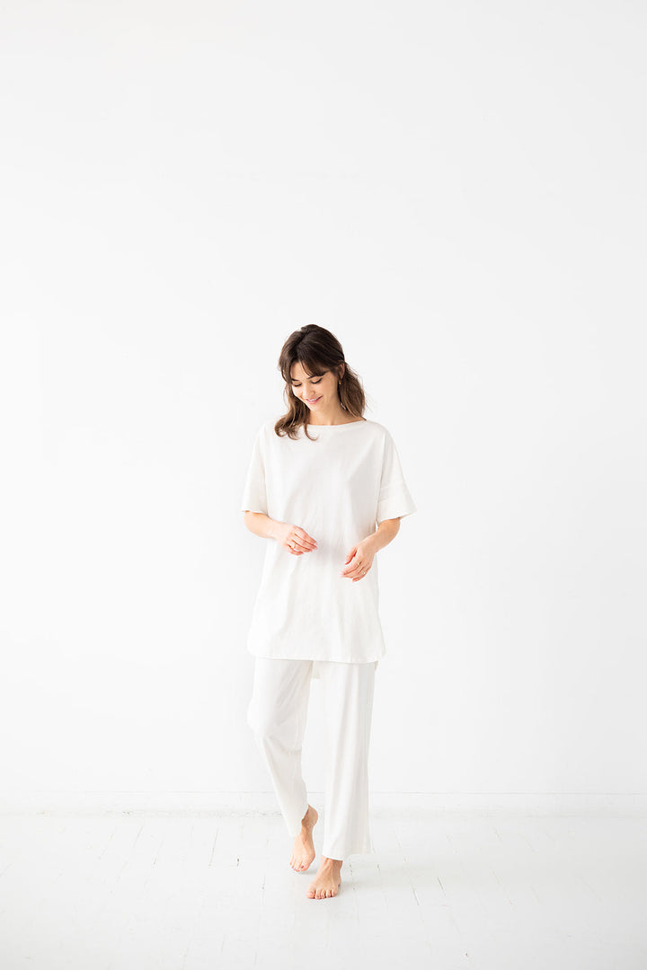 Salua Lingerie Easy Boatneck Nightshirt - White