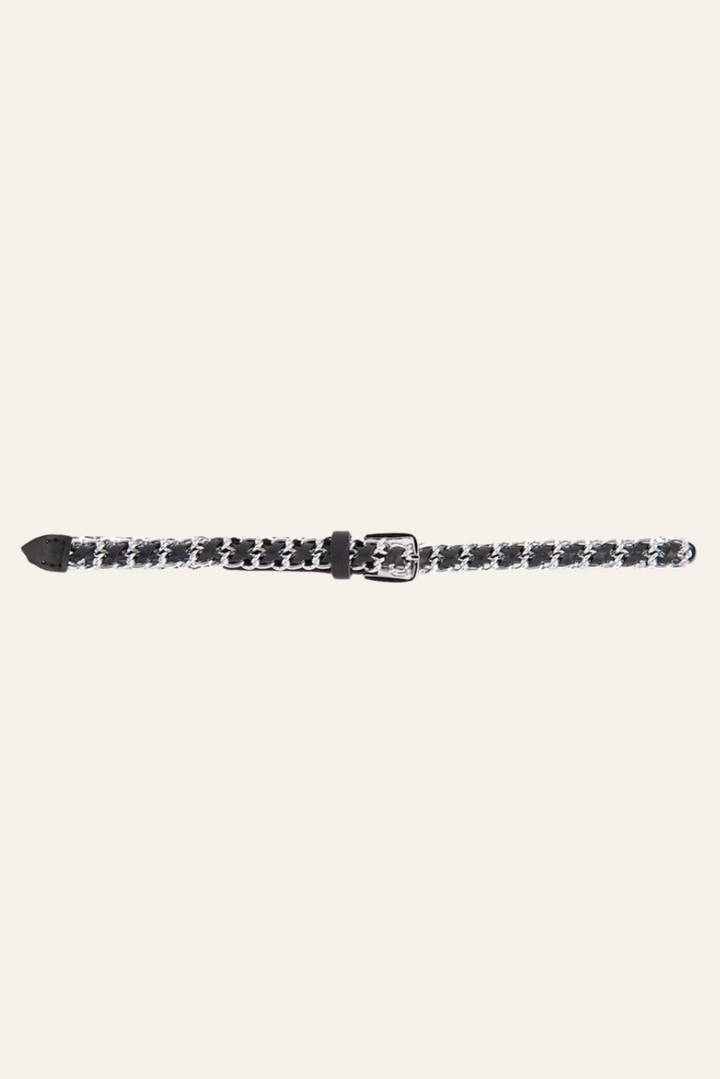 BA&SH Brooke Belt in Black/Silver available at Barbara Katz