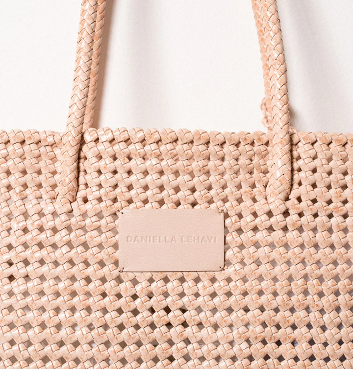 Daniella Lehavi Vivian Woven Large Tote - Powder White