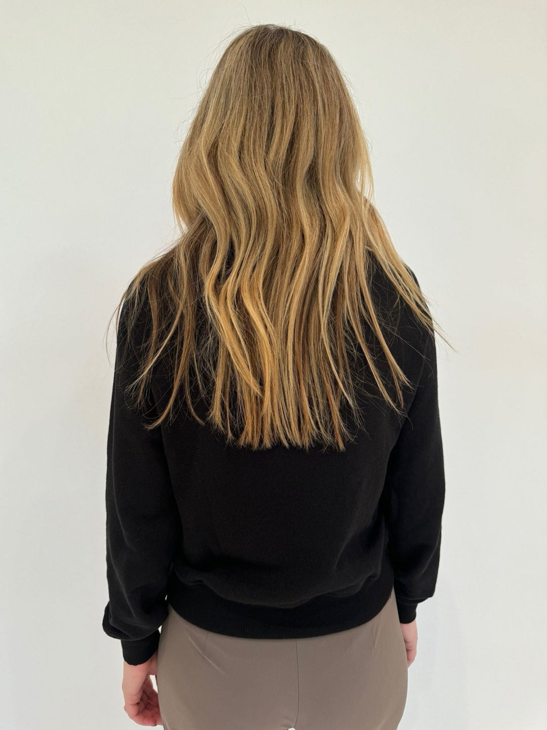 BK Fiona Crew Neck Sweatshirt in Black available at Barbara Katz