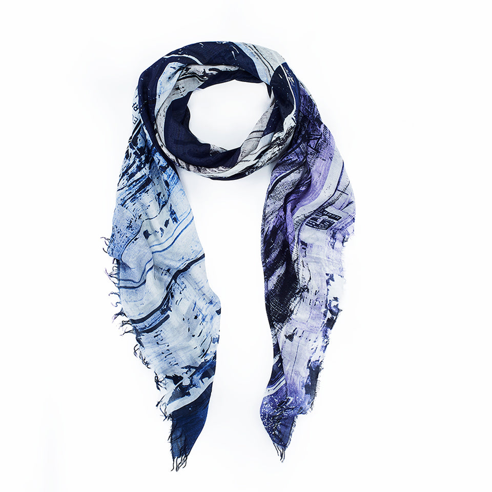 Suzi Roher Hungry for Hope Blues Scarf