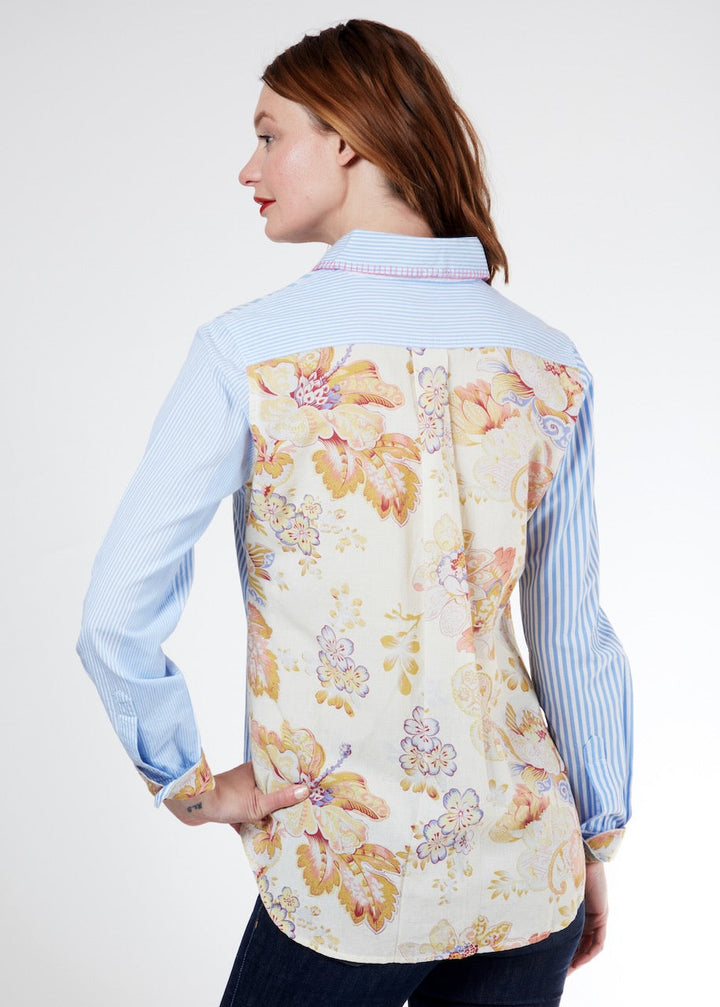 Madison Shirt W Antique Floral Print On The Back