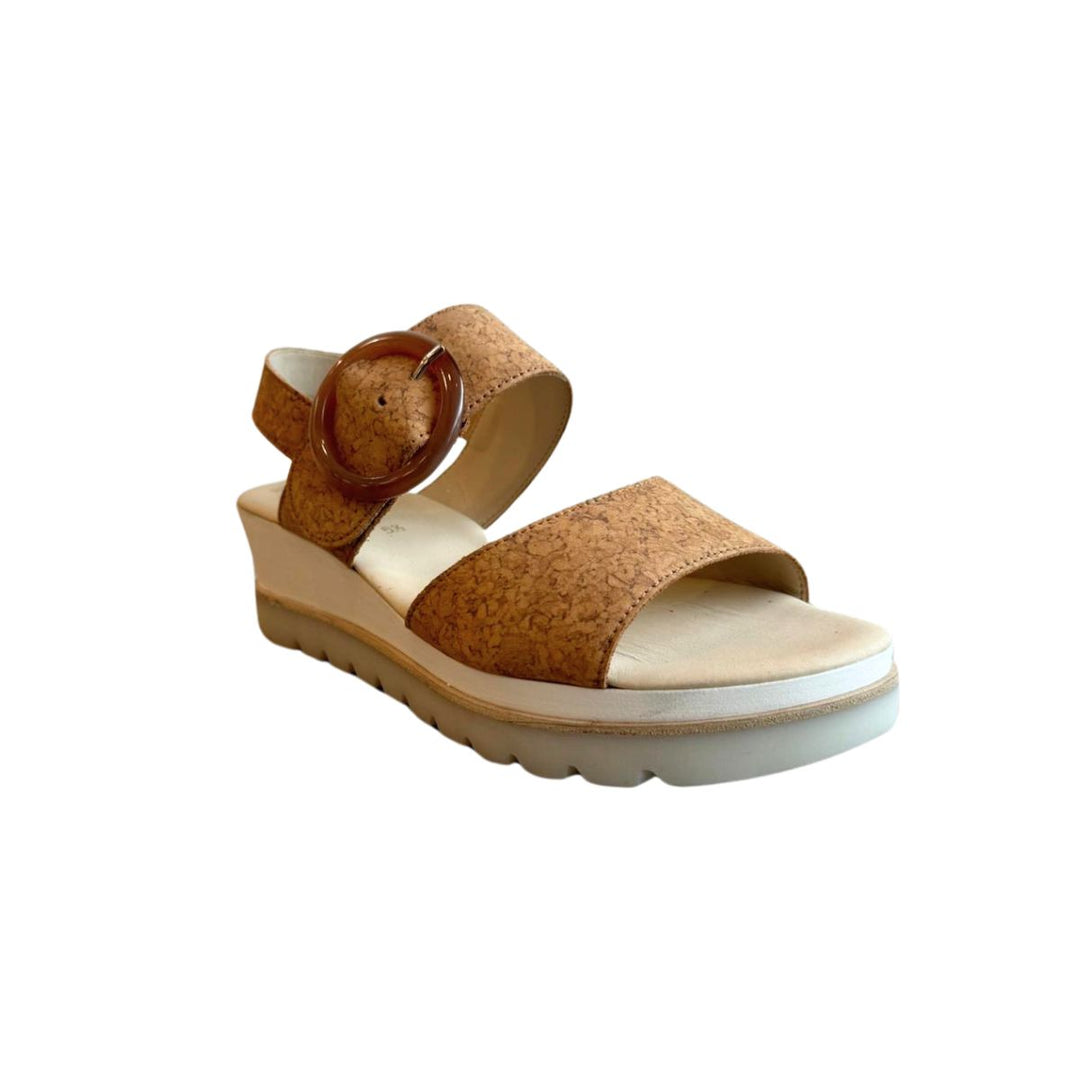 Gabor Slingback Platform Wedge Sandals in Cork available at Barbara Katz