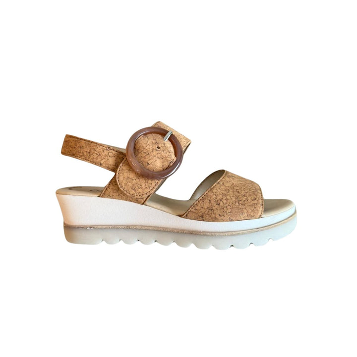 Gabor Slingback Platform Wedge Sandals in Cork available at Barbara Katz