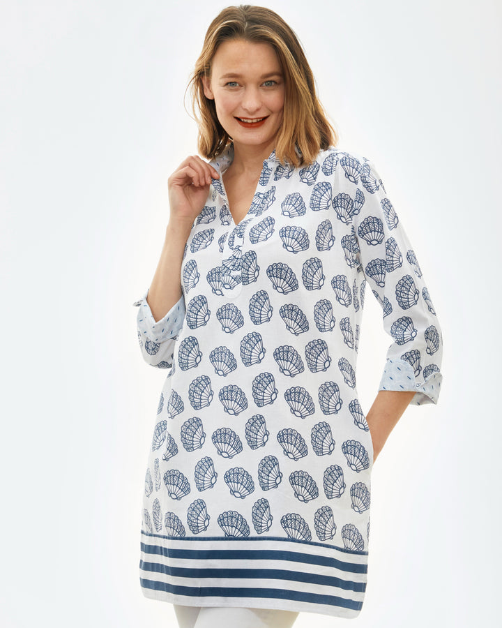 Dizzy-Lizzie Vail Tunic - Beach Shell Border available at Barbara Katz