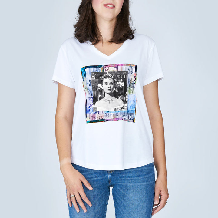 Suzi Roher The Viv T-Shirt - Silver Screen