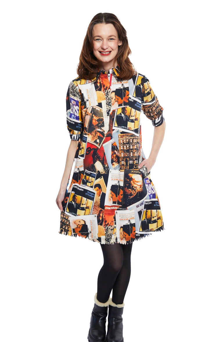 Dizzy-Lizzie Chatham Dress - Rock And Roll Print available at Barbara Katz