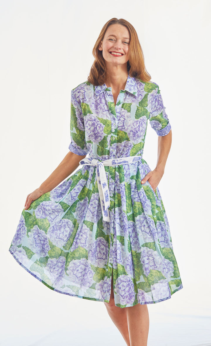 Mrs Maisel Hydrangea Dress Cotton Voile XS / 663-S564