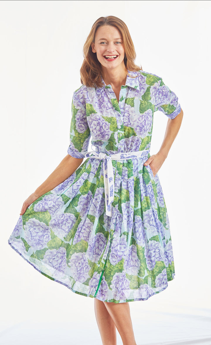 Mrs Maisel Hydrangea Dress Cotton Voile XS / 663-S564