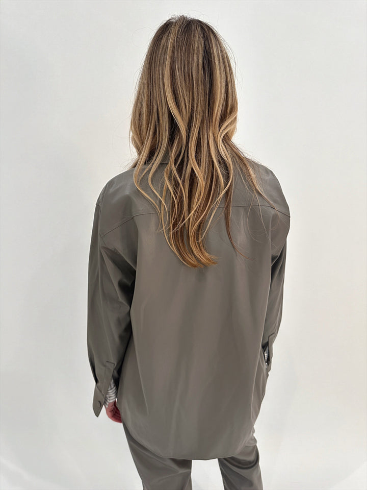 Marella Volto Jersey Jacket in Mud available at Barbara Katz