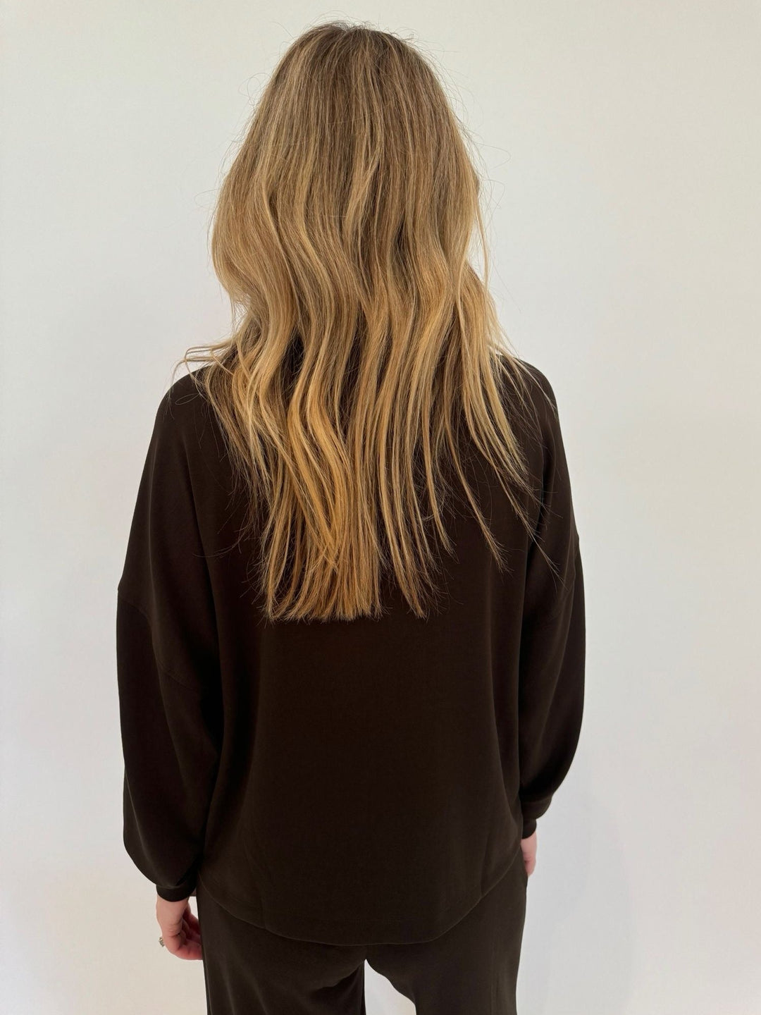 BK Lola Zip-Up Jacket in Chocolate Brown available at Barbara Katz