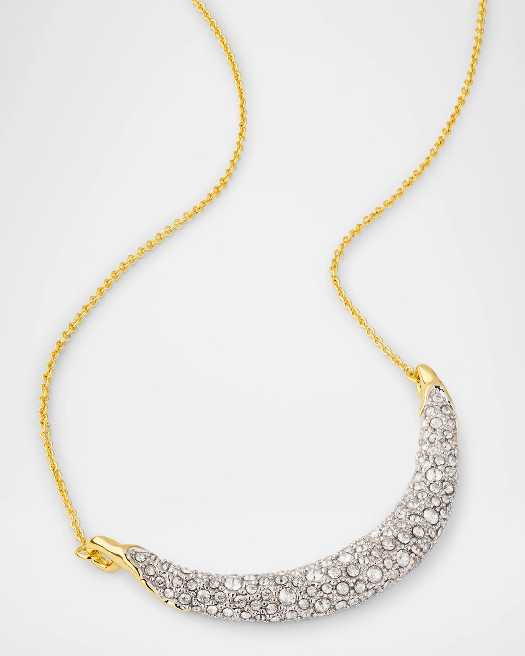 Alexis Bittar Solanales Crystal Crescent Necklace available at Barbara Katz