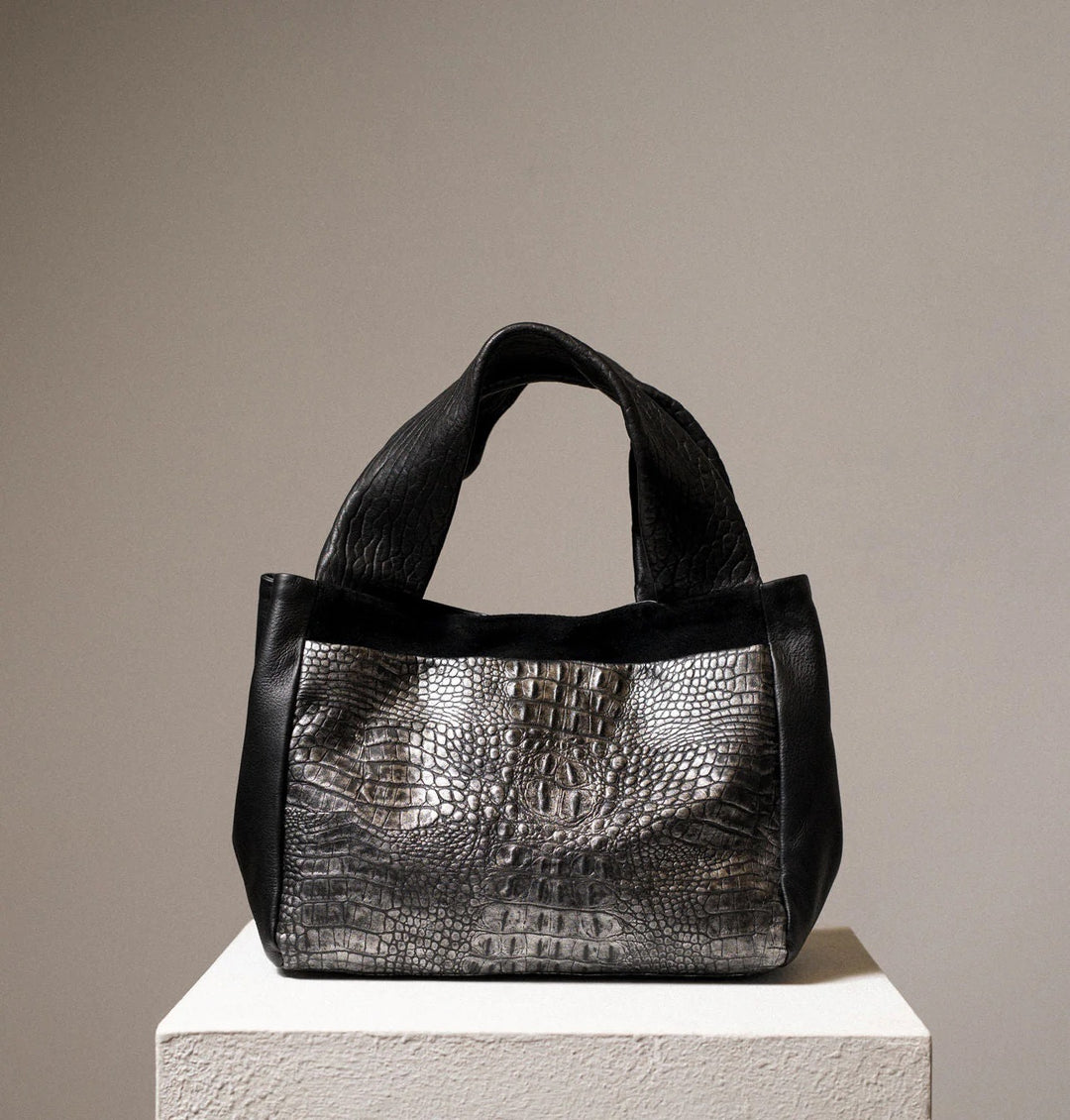 Daniella Lehavi Aspen Shopper's Bag in Pewter Croco available at Barbara Katz