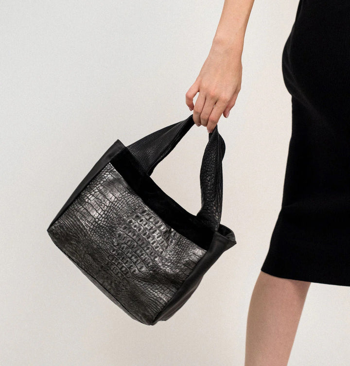 Daniella Lehavi Aspen Shopper's Bag in Pewter Croco available at Barbara Katz