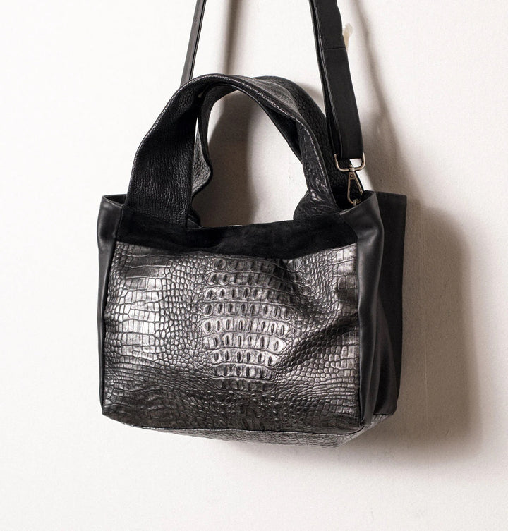 Daniella Lehavi Aspen Shopper's Bag in Pewter Croco available at Barbara Katz