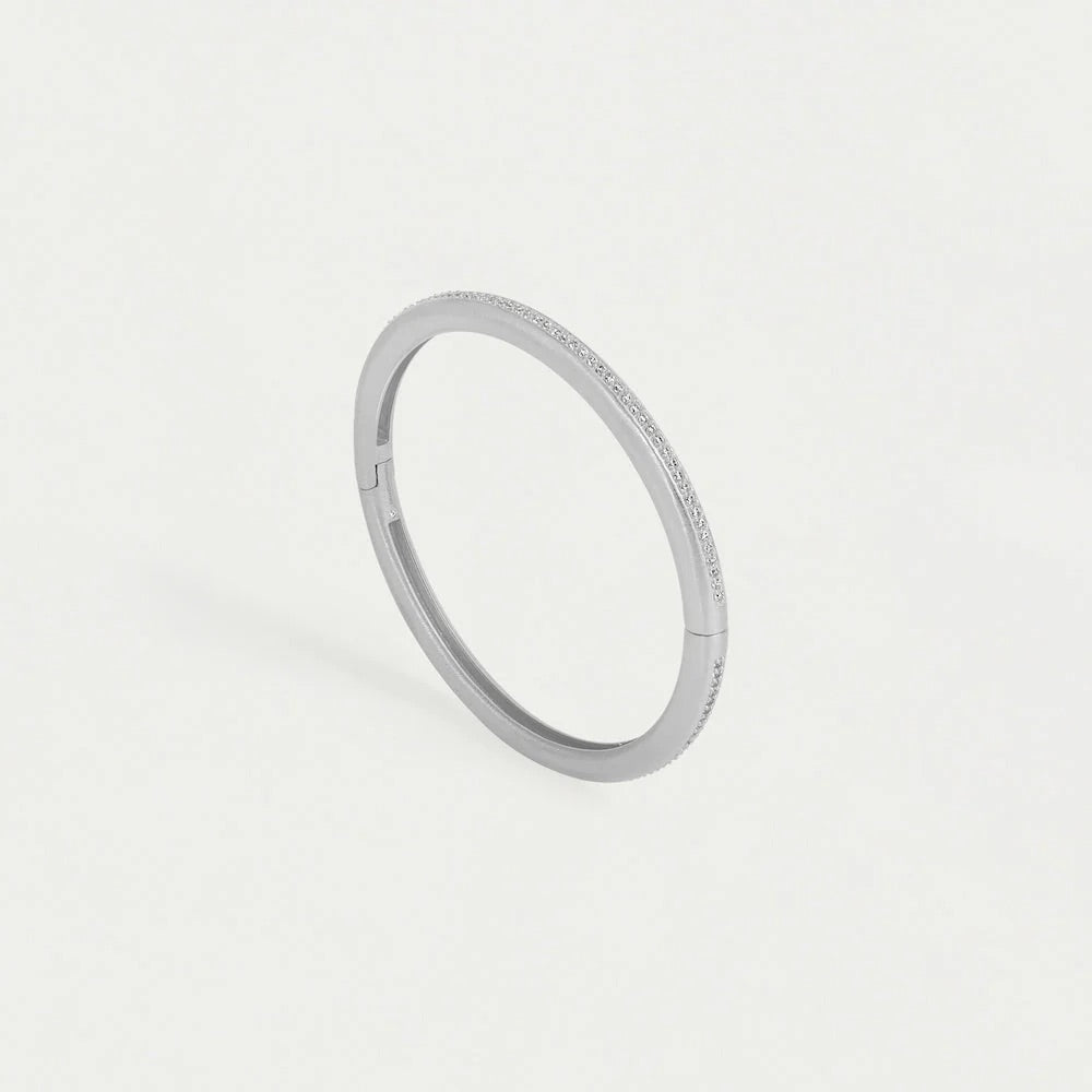 Dean Davidson Colette Pave Bangle Bracelet in White Topaz/Silver available at Barbara Katz