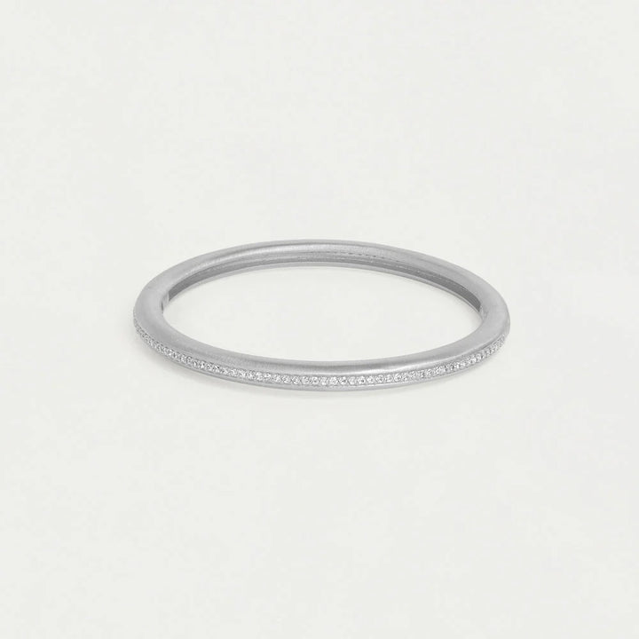 Dean Davidson Colette Pave Bangle Bracelet in White Topaz/Silver available at Barbara Katz