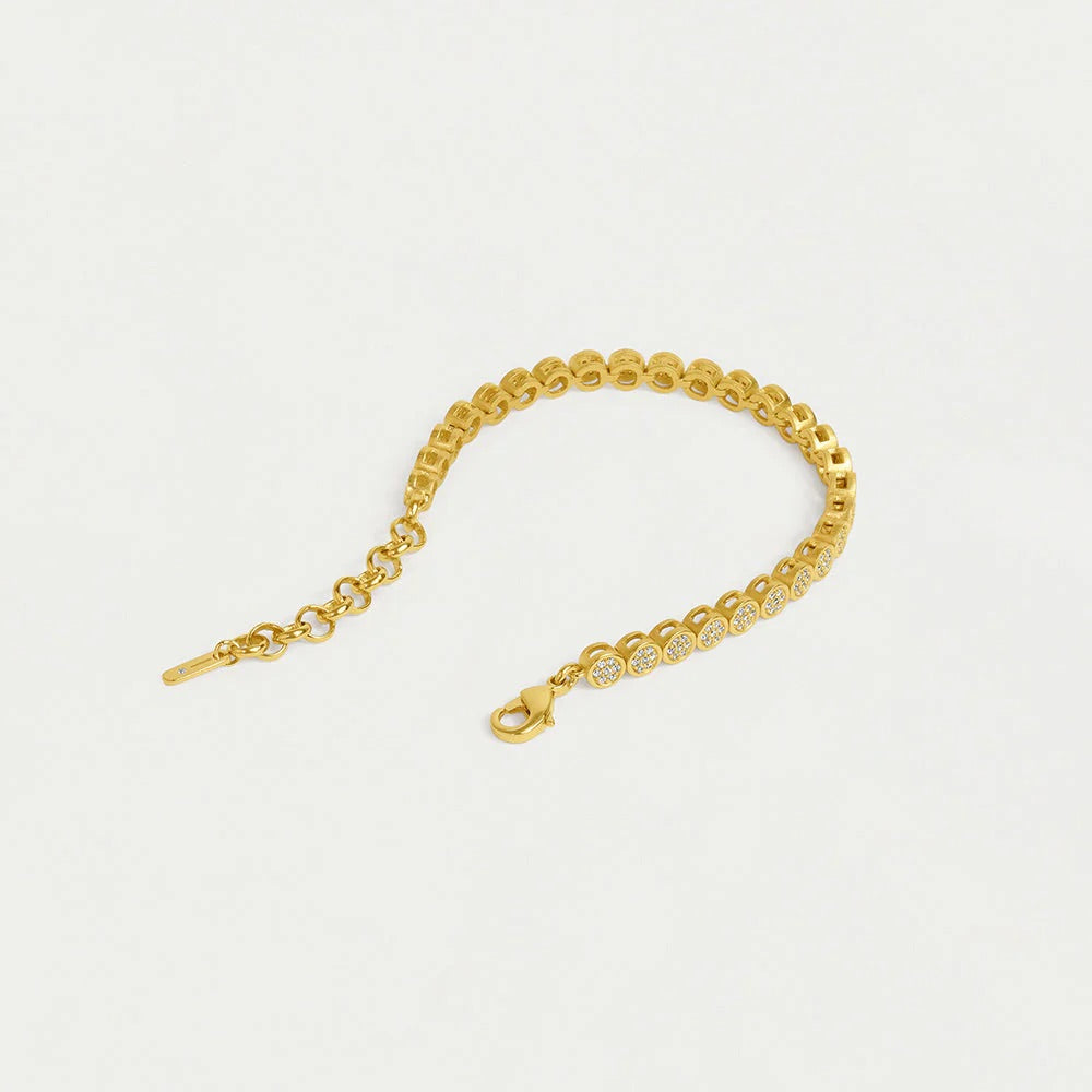 Dean Davidson Madeline Pave Bracelet in White Topaz/Gold available at Barbara Katz