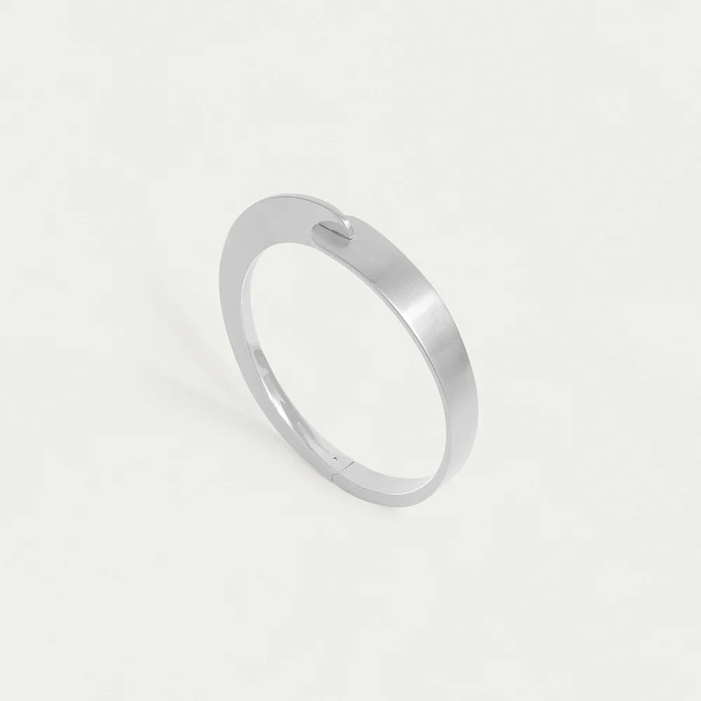 Dean Davidson Crosby Hinged Bangle in Silver available at Barbara Katz