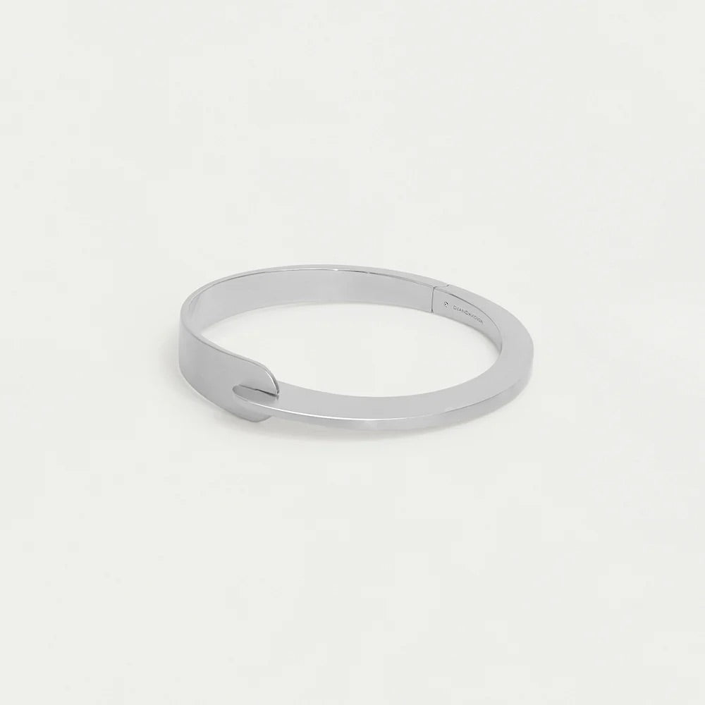 Dean Davidson Crosby Hinged Bangle in Silver available at Barbara Katz