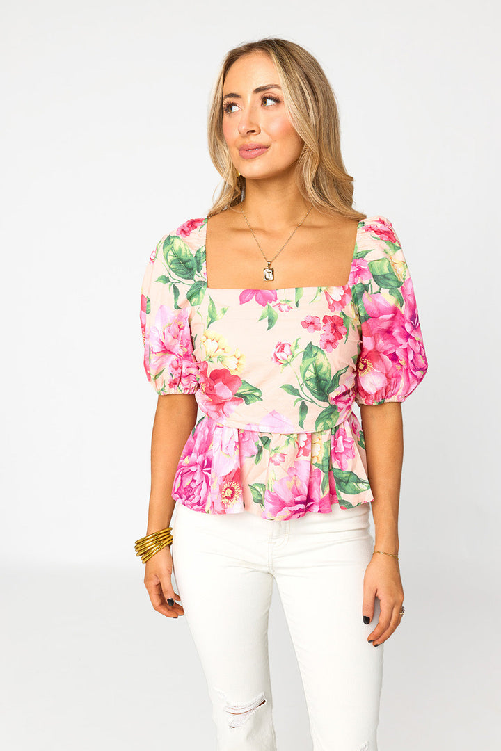 BuddyLove Mirabelle Puff Sleeve Top - Explorer