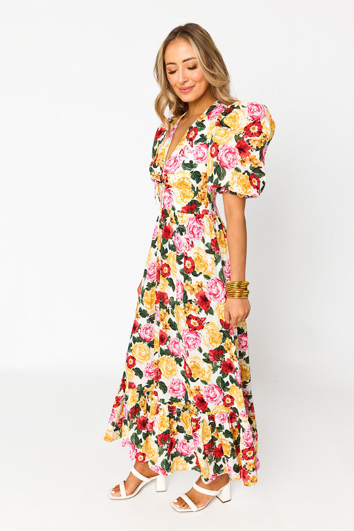 BuddyLove Miranda Puff Sleeve Maxi Dress - Vanity