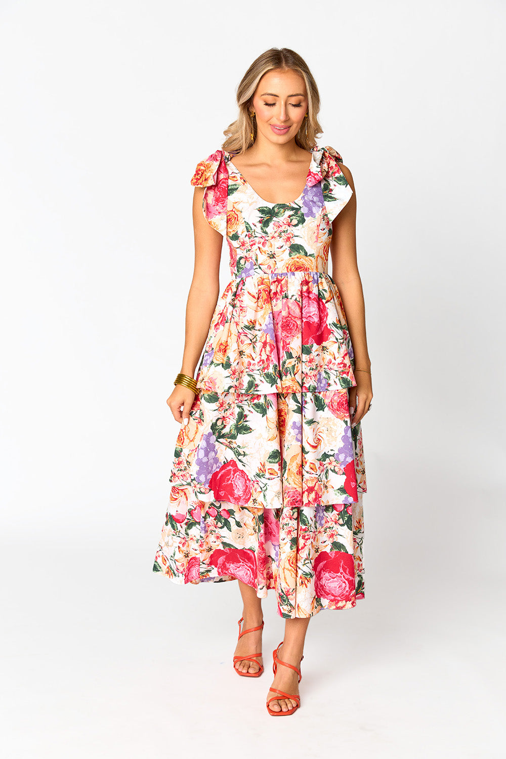 BuddyLove Drew Tiered Midi Dress - Love Story