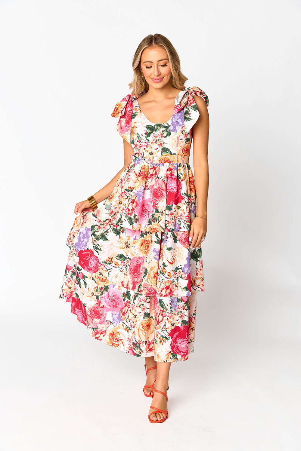 BuddyLove Drew Tiered Midi Dress - Love Story