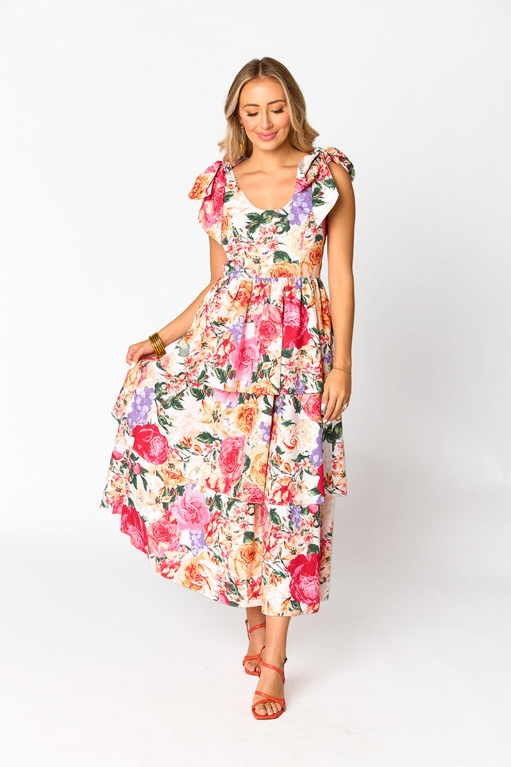 BuddyLove Drew Tiered Midi Dress - Love Story