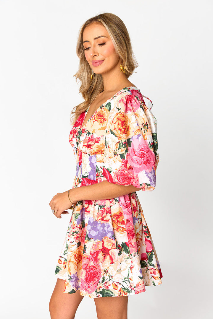 BuddyLove Bonnie Puff Sleeve Mini Dress - Love Story