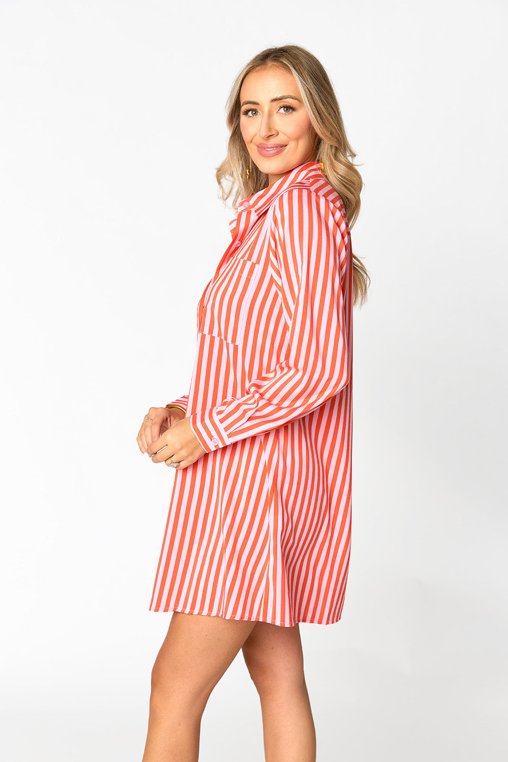 BuddyLove Beau Mini Shirt Dress - Sun Glow