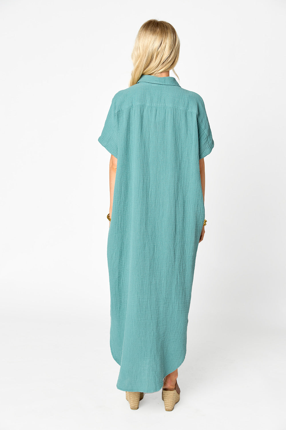 BuddyLove Carmen Cover Up Caftan Maxi Dress - Moss