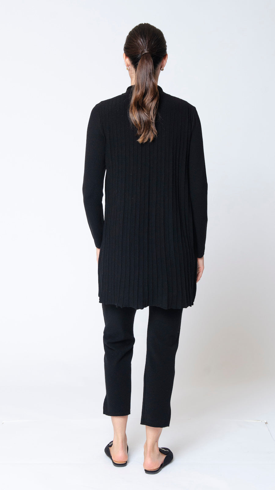 Amely Shawl Collar Mid-Length Cardigan - Dark Navy