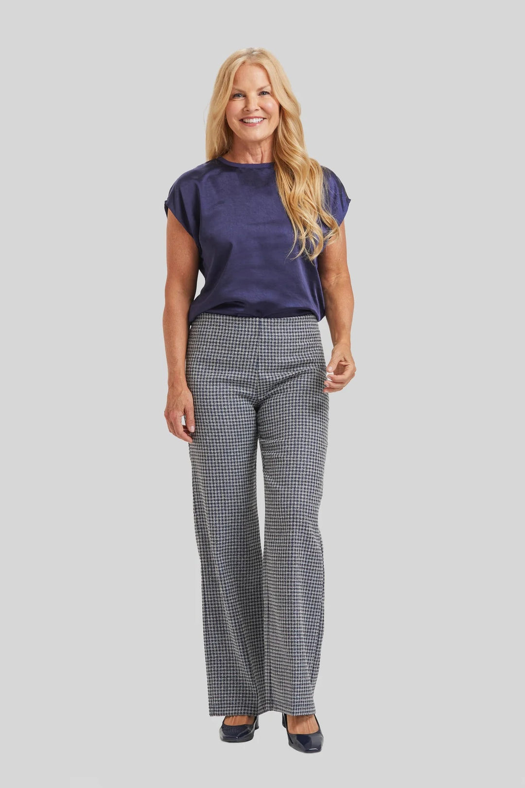 Brussels Metallic Checkered Jules Pant