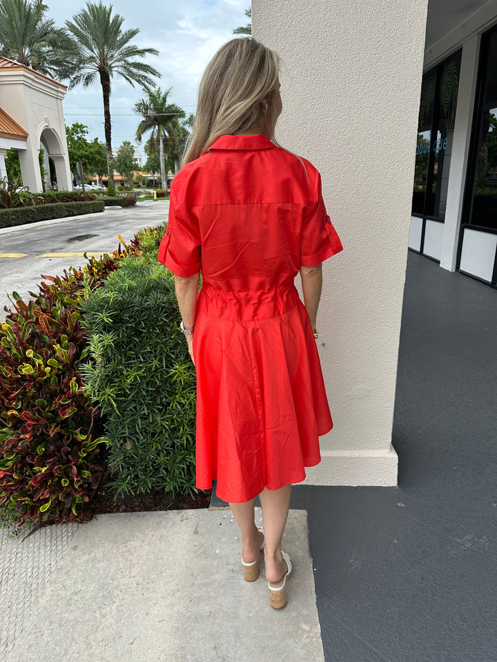 Harshman Belt Dress - Poppy