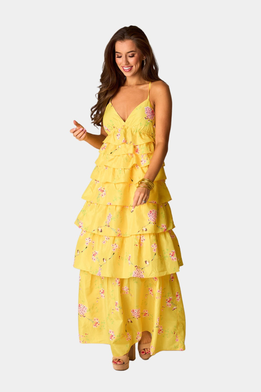 BuddyLove Callie Tiered Maxi Dress - Songbird