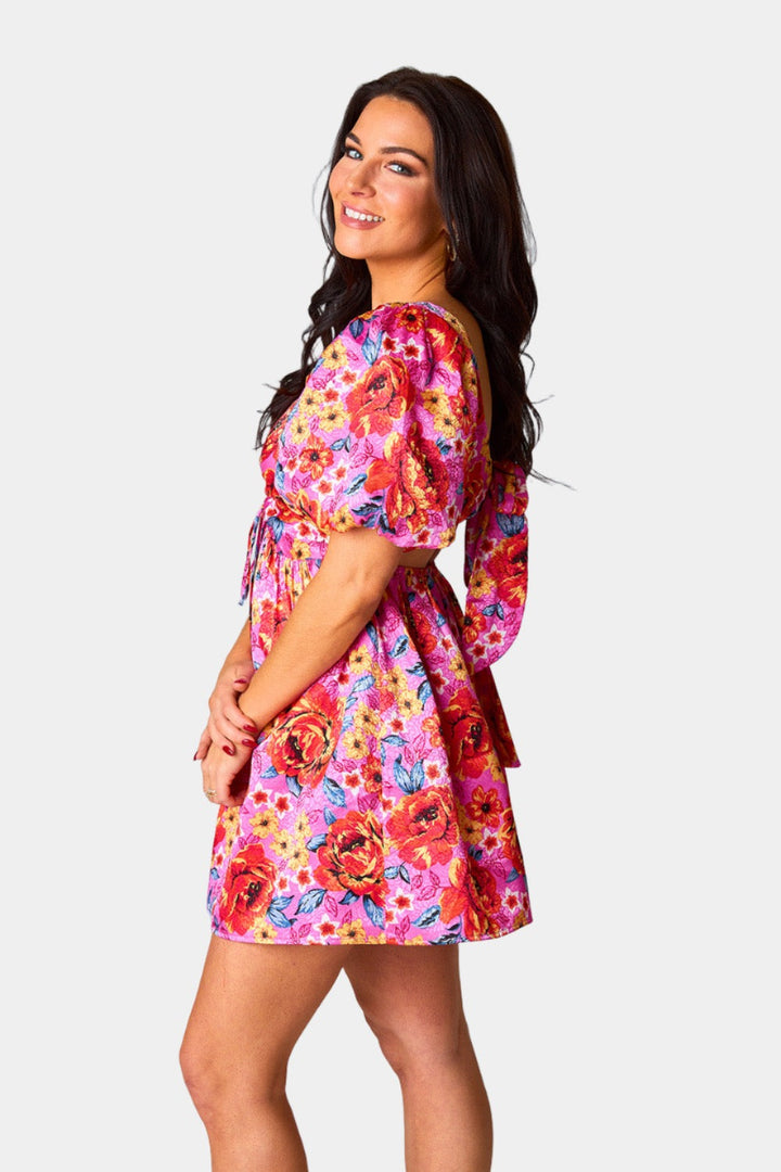 BuddyLove Hannah Elastic Waist Mini Dress - Daisy Days