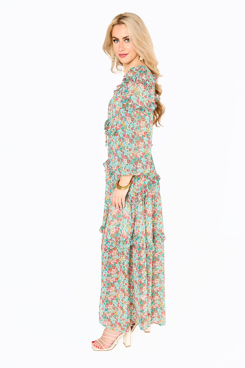 BuddyLove Pia Long Sleeve Maxi Dress - Lush