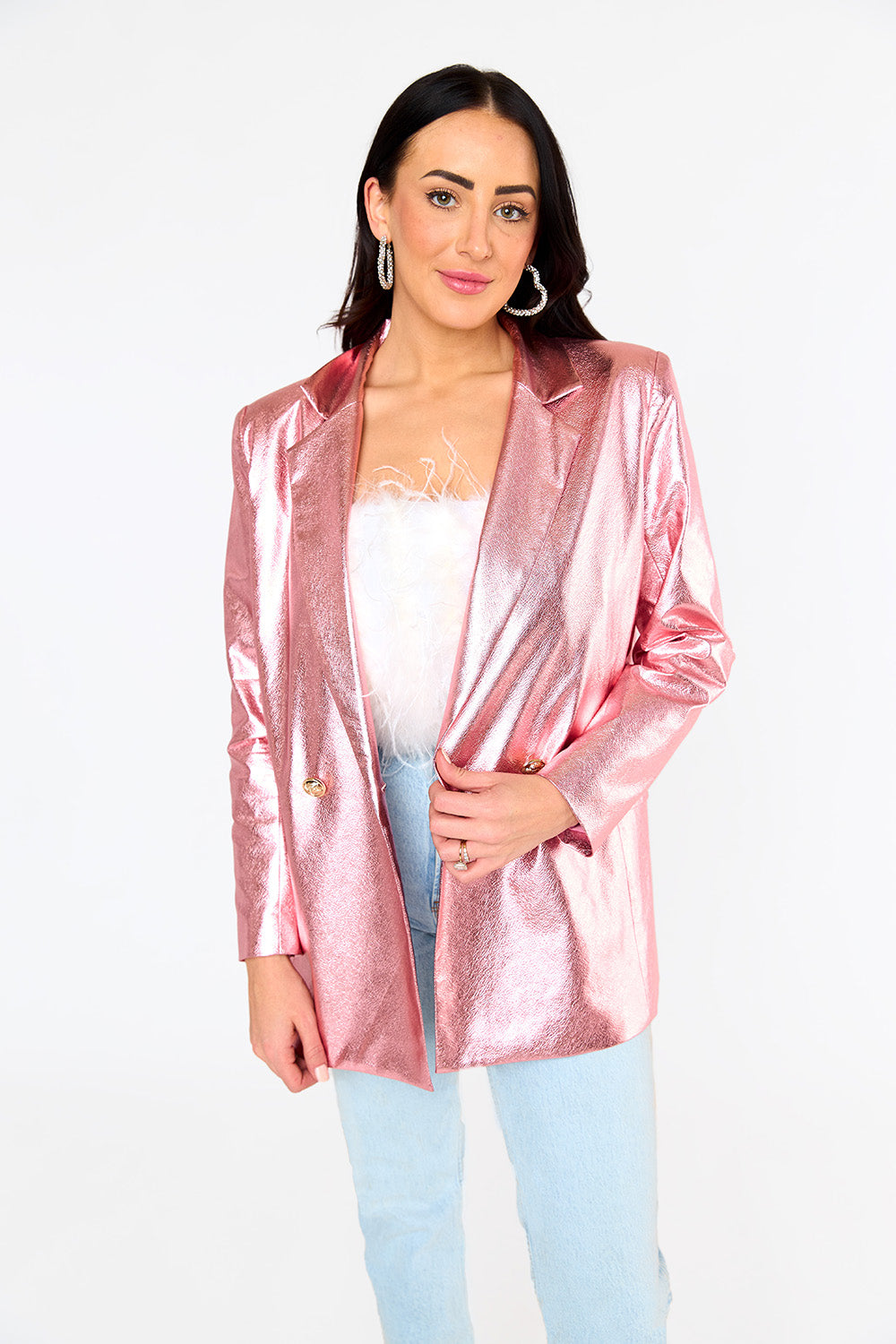 BuddyLove Avery Oversized Blazer - Begonia available at Barbara Katz