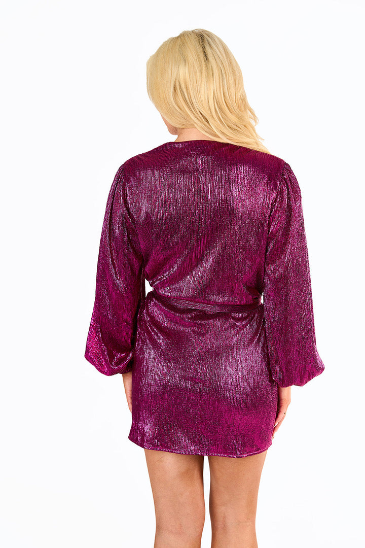 BuddyLove Adeline Sequin Wrap Dress in Feelin' Fine available at Barbara Katz