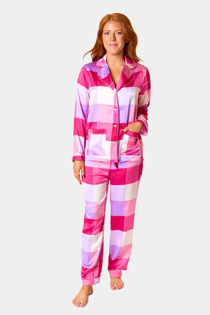 BuddyLove Penelope Loungewear Set - Pink Plaid