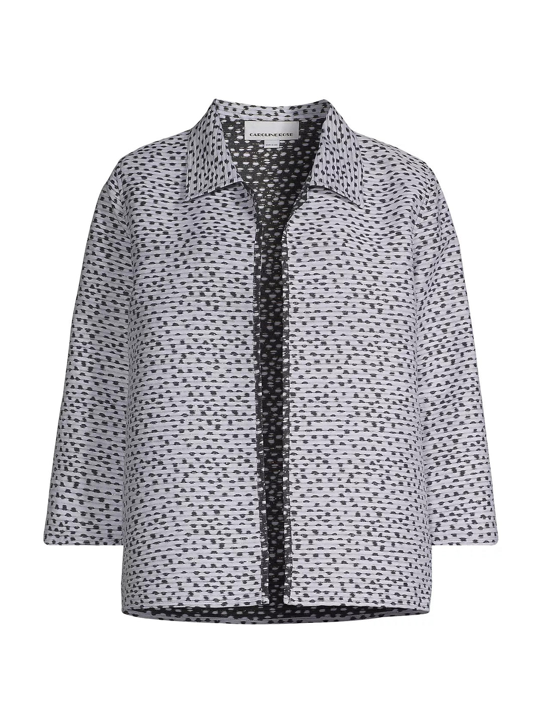 Caroline Rose Contrast Dot Jacquard Easy Jacket