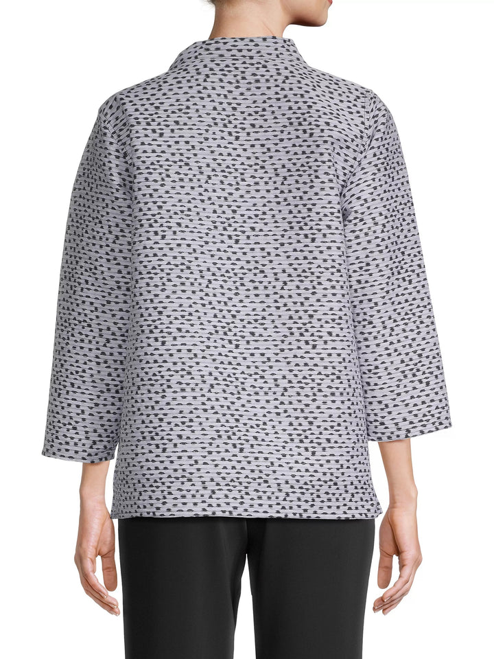 Caroline Rose Contrast Dot Jacquard Easy Jacket