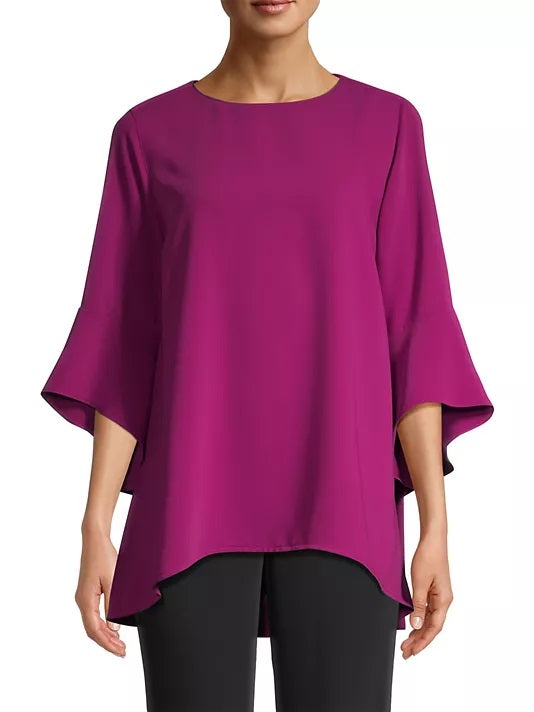 Caroline Rose Matte Crepe Julia Tunic - Berry